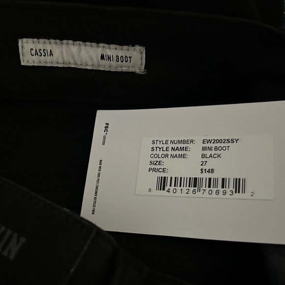 NWT EDWIN BLACK DENIM CASSIA MINI BOOT - Picture 6 of 7